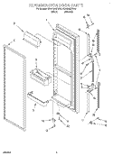 REFRIGERATOR DOOR Diagram and Parts List for ED25RQXFW00  Whirlpool Refrigerator