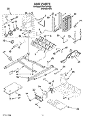 UNIT PARTS Diagram and Parts List for  Whirlpool Refrigerator