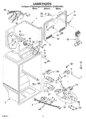 LINER PARTS Diagram and Parts List for ET8WTKXKT04  Whirlpool Refrigerator