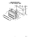 FREEZER DOOR Diagram and Parts List for ET20ZKXZN00  Whirlpool Refrigerator