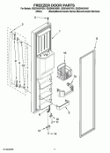 FREEZER DOOR PARTS Diagram and Parts List for GS5DHAXVY01  Whirlpool Refrigerator