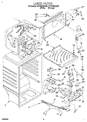 LINER Diagram and Parts List for ET18HNXDW00  Whirlpool Refrigerator