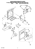 DISPENSER FRONT PARTS Diagram and Parts List for GD5RHAXTQ00  Whirlpool Refrigerator