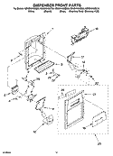 DISPENSER FRONT PARTS Diagram and Parts List for GS6SHAXMB00  Whirlpool Refrigerator