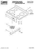 COOKTOP PARTS Diagram and Parts List for TES355MT2  Estate Range