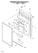 REFRIGERATOR DOOR Diagram and Parts List for GR9SHMXKQ00  Whirlpool Refrigerator