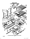 SHELF, OPTIONAL Diagram and Parts List for ET25DMXWW01  Whirlpool Refrigerator