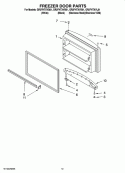 FREEZER DOOR PARTS Diagram and Parts List for GR2FHTXVL01  Whirlpool Refrigerator