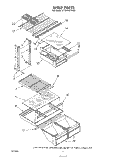SHELF Diagram and Parts List for ET18AKXTM00  Whirlpool Refrigerator