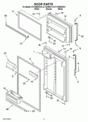 DOOR PARTS Diagram and Parts List for ET1CHMXKT10  Whirlpool Refrigerator