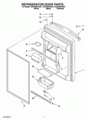 REFRIGERATOR DOOR PARTS Diagram and Parts List for GR2SHWXVB01  Whirlpool Refrigerator