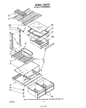 SHELF Diagram and Parts List for ET18AKXRWR3  Whirlpool Refrigerator