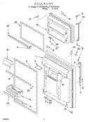DOOR Diagram and Parts List for ET19RMXGW01  Whirlpool Refrigerator