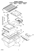 SHELF PARTS, OPTIONAL PARTS Diagram and Parts List for ET8FTEXMQ00  Whirlpool Refrigerator