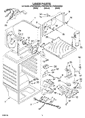 LINER Diagram and Parts List for ET8CHKXKQ02  Whirlpool Refrigerator