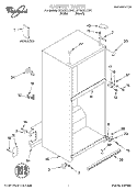 CABINET, LITERATURE Diagram and Parts List for GT19DKXJW01  Whirlpool Refrigerator