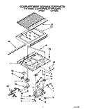 COMPARTMENT SEPARATOR Diagram and Parts List for ET22PKXAW00  Whirlpool Refrigerator