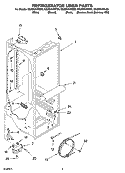 REFRIGERATOR LINER PARTS Diagram and Parts List for GS2SHAXNL00  Whirlpool Refrigerator