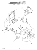 Part Location Diagram of 2207295B Whirlpool COVER-FRNT