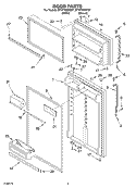DOOR Diagram and Parts List for ET1FTKXKQ07  Whirlpool Refrigerator