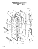 REFRIGERATOR DOOR Diagram and Parts List for ED25PWXXN00  Whirlpool Refrigerator