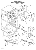 LINER PARTS Diagram and Parts List for ET4WSMYKQ04  Whirlpool Refrigerator