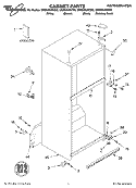 CABINET, LITERATURE Diagram and Parts List for GR9SHKXKB00  Whirlpool Refrigerator