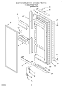 REFRIGERATOR DOOR Diagram and Parts List for GD25SFXHS03  Whirlpool Refrigerator