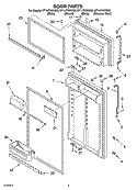 DOOR PARTS Diagram and Parts List for ET1LFKXKT05  Whirlpool Refrigerator