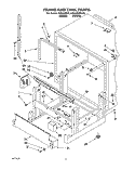 FRAME AND TANK Diagram and Parts List for  KitchenAid Dishwasher