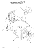 DISPENSER FRONT Diagram and Parts List for GD5NHGXLT01  Whirlpool Refrigerator