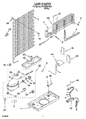 UNIT PARTS Diagram and Parts List for  Roper Refrigerator
