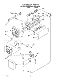ICE MAKER Diagram and Parts List for GR9SHMXKT01  Whirlpool Refrigerator
