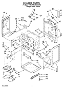 CHASSIS PARTS Diagram and Parts List for TES355TB0  Estate Range