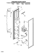FREEZER DOOR PARTS Diagram and Parts List for GC3PHEXNB01  Whirlpool Refrigerator