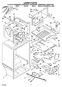 LINER Diagram and Parts List for GR9SHKXKL01  Whirlpool Refrigerator