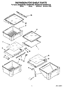 REFRIGERATOR SHELF PARTS Diagram and Parts List for GS6NVEXVS00  Whirlpool Refrigerator