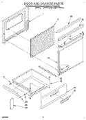 DOOR AND DRAWER Diagram and Parts List for  Roper Range