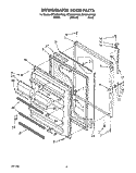 REFRIGERATOR DOOR, LIT/OPTIONAL Diagram and Parts List for ET20PKXYG02  Whirlpool Refrigerator