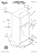 CABINET PARTS Diagram and Parts List for ET8WTMXKT04  Whirlpool Refrigerator