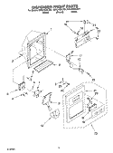 DISPENSER FRONT Diagram and Parts List for GD2LHGXLB01  Whirlpool Refrigerator