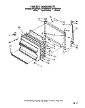 FREEZER DOOR Diagram and Parts List for ET18GKXWN11  Whirlpool Refrigerator