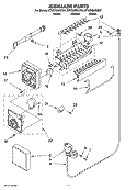 ICEMAKER PARTS, OPTIONAL PARTS Diagram and Parts List for ET8CHMXKB07  Whirlpool Refrigerator