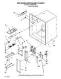 REFRIGERATOR LINER PARTS Diagram and Parts List for GI6SARXXF04  Whirlpool Refrigerator