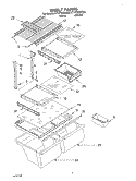 SHELF, OPTIONAL Diagram and Parts List for ET1FTKXKT00  Whirlpool Refrigerator