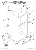 CABINET, LITERATURE Diagram and Parts List for ET21LKXHB02  Whirlpool Refrigerator