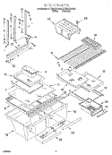 SHELF Diagram and Parts List for ET22DKXFW00  Whirlpool Refrigerator