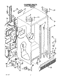 CABINET Diagram and Parts List for ED27DQXXN01  Whirlpool Refrigerator