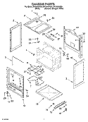 CHASSIS Diagram and Parts List for  Whirlpool Range