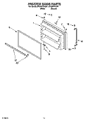 FREEZER DOOR PARTS Diagram and Parts List for ET2AHTXLT01  Whirlpool Refrigerator